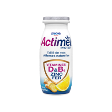 Danone Actimel Protect Ginger-Lemon Flavor Drinkable Yogurt 100 g