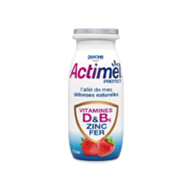 Actimel Protect Drinkable Yogurt Danone Strawberry Flavor 100 g
