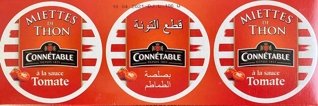Connétable Tuna Chips in Tomato Sauce 3x80g
