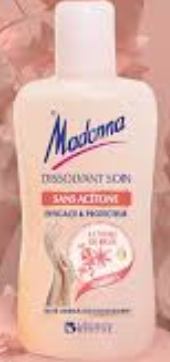 Dissolvant Sans Acétone à L'Huile de Ricin Madonna 100ML