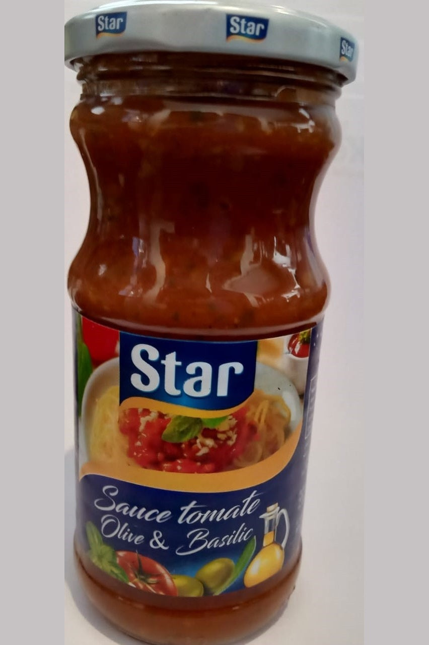 صلصة الطماطم النجمية بالزيتون والريحان 350 جرام