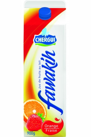 Fawakih Orange and Strawberry Milk Fruit Juice 900ml - CHERGUI
