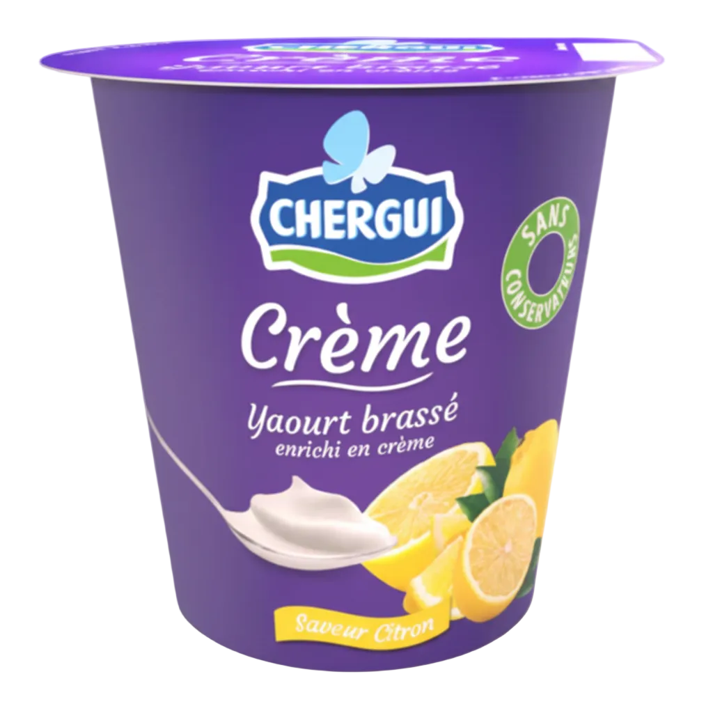 Whipped yoghurt, lemon cream flavour 110g - CHERGUI