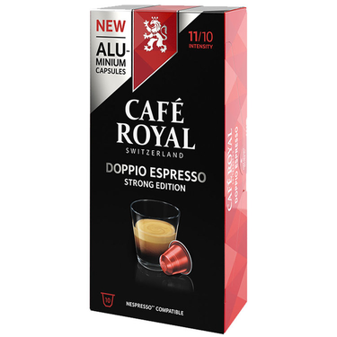 10 Aluminum Capsules Doppio Espresso Café Royal Nespresso Compatible