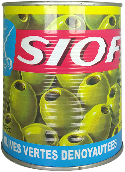 Olives Vertes Dénoyautées Siof 800g.