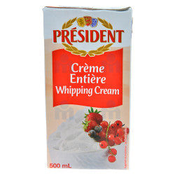 Whole Cream liquid president 500ml 