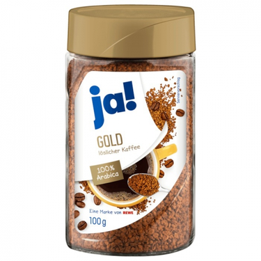 Freeze Dried Instant Coffee Gold Ja! 100g