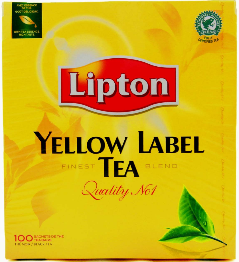 Black Tea Lipton Yellow Label Tea 100 Sachets