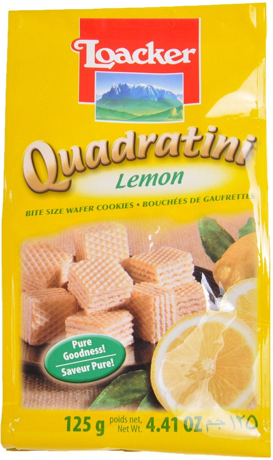 Loacker Quadratini Lemon Wafer Bites 125g