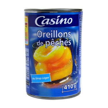 Oreillons de Pêches au Sirop Léger Casino 410g