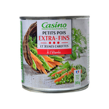 Extra Fine Peas and Baby Carrots Steamed Casino 280 g