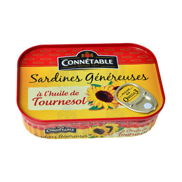 Sardines Sardines Généreuses à l'Huile de Tournesol Connétable  140 g