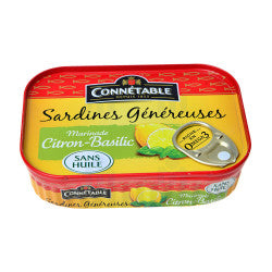 Sardines Generous Sardines Lemon-Basil Marinade Without Oil Connétable 140 g