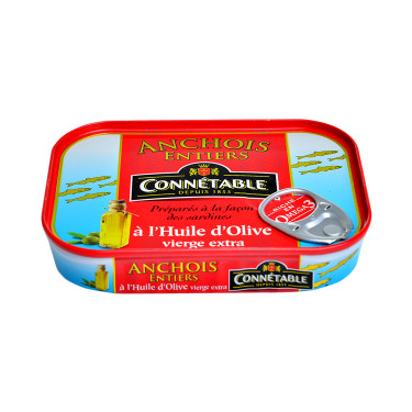 Whole Anchovies in Connétable Extra Virgin Olive Oil 100g