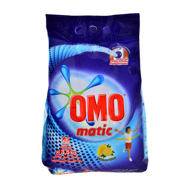 Omo Matic Lemon Laundry Powder Detergent 3.5 kg