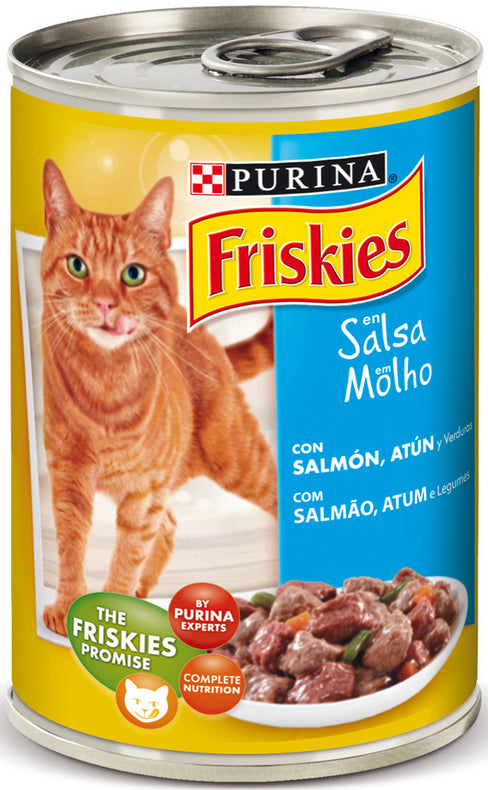 Bouchées au Saumon, Thon et Légumes pour Chats Friskies 400g