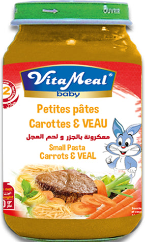 Petites Pates Carottes et Veau Vitameal 250g