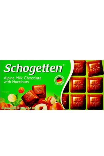 Alpine Milk Chocolate with Schogetten Hazelnuts 100g