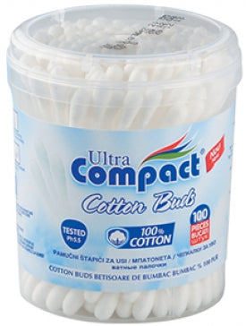 100 Ultra Compact Cotton Swabs