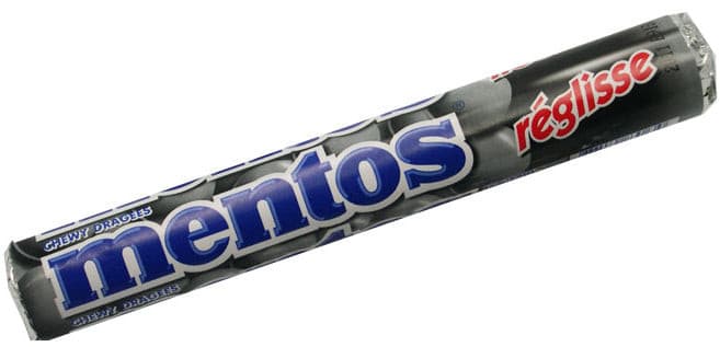 Bonbons Réglisse Mentos 37.5g