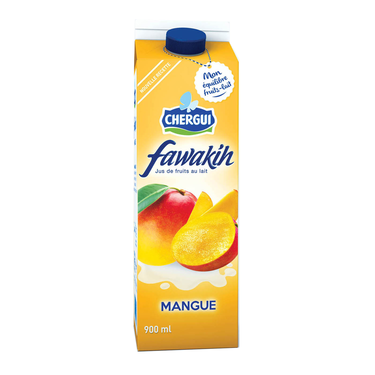 Jus de fruits au lait à la mangue Chergui 900g