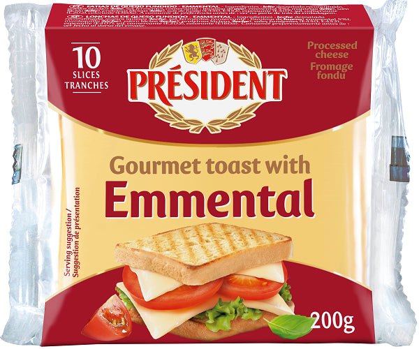 Fromage Toast Emmental en Tranchettes Président 200 g