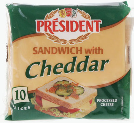 Fromage Cheddar Sandwich en Tranchettes Président 200 g