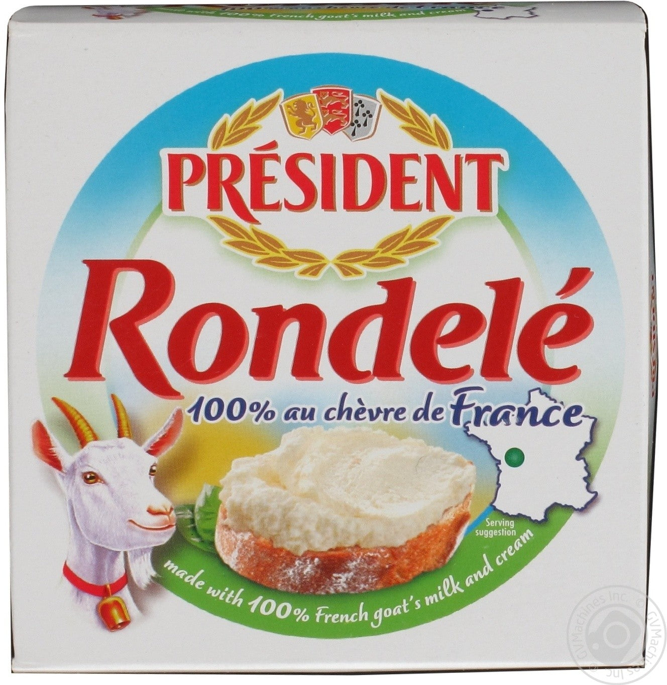 Rondelé Fromage à Tartiner de Chèvre Doux et Onctueux Président 100 g