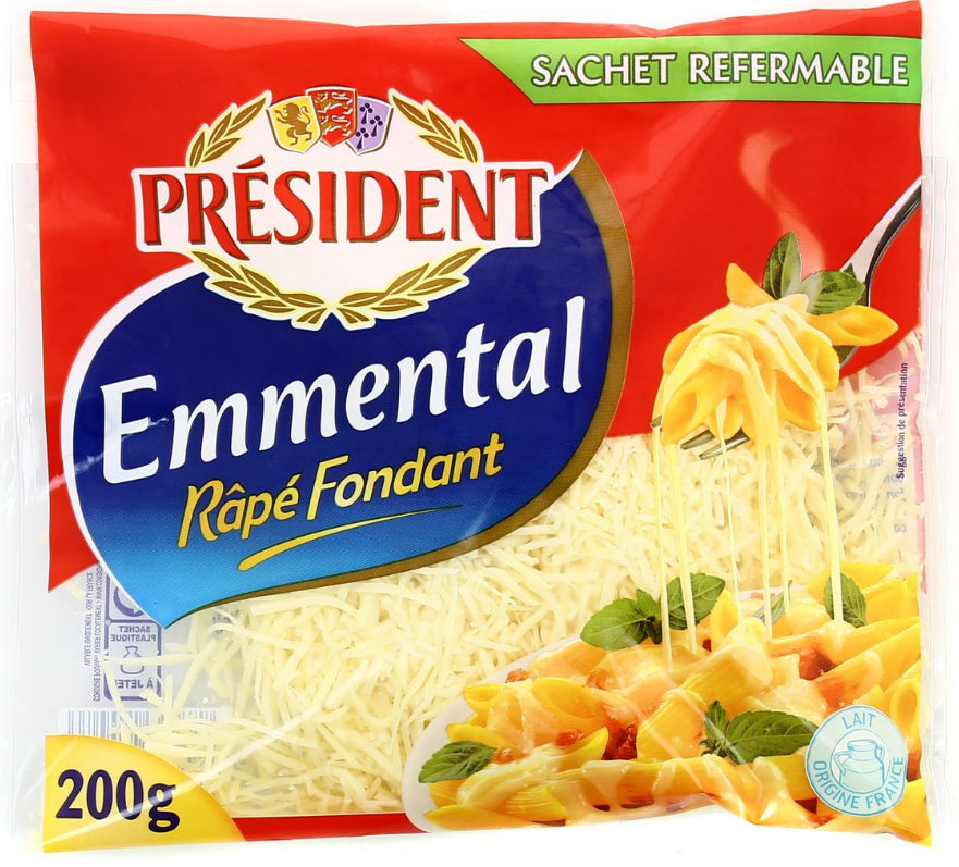 President Grated Emmental Cheese 200 g