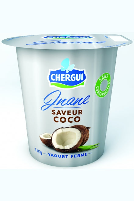 Firm coconut-flavored yogurt Jnane 110g - CHERGUI