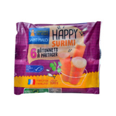 6 Bâtonnets Happy Surimi Saint Malou 100g