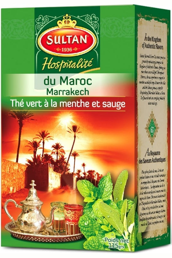 Thé Vert A La Menthe Et Sauge Marrakech Sultan Hospitalité 115g