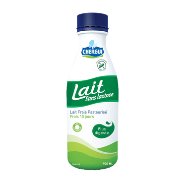 Lait Frais Sans Lactose à Conservation Prolongée Chergui 900ML