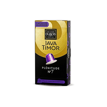10 Nespresso Compatible Aluminum Capsules Plénitude Java Timor Dubois N°7