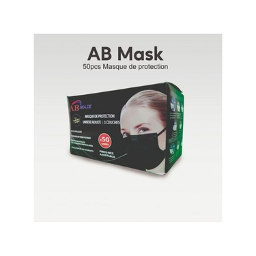 50 Disposable Black Mask High Protection AB Mask