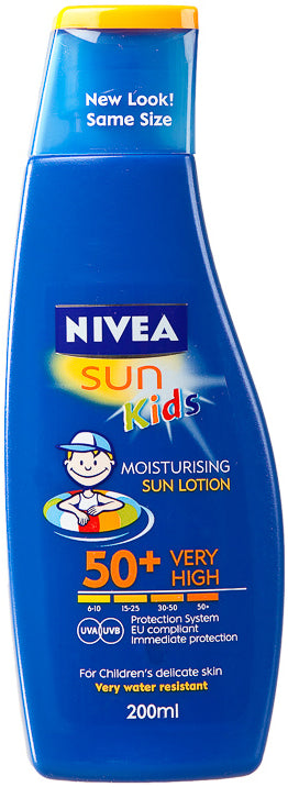 Lait de Protection Solaire pour Enfants Nivea Sun Kids 200ml (Protection 50)