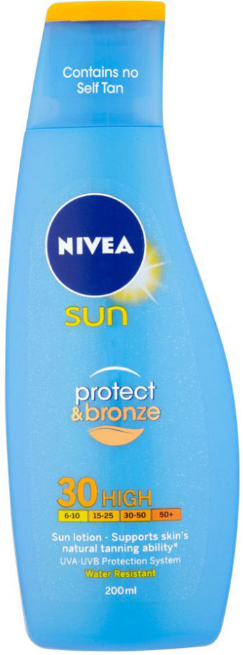 Lait de Protection et Bronzage Nivea Sun 200ml (Protection 30)