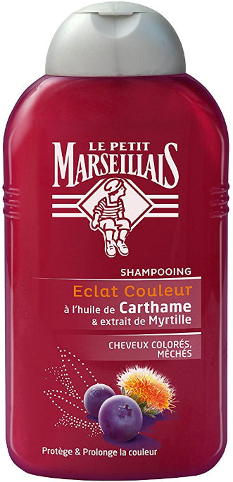 Shampooing à l'Huile de Carthame et à l'Extrait de Myrtille pour Cheveux Colorés ou Fragilisés Le Petit Marseillais 250ml