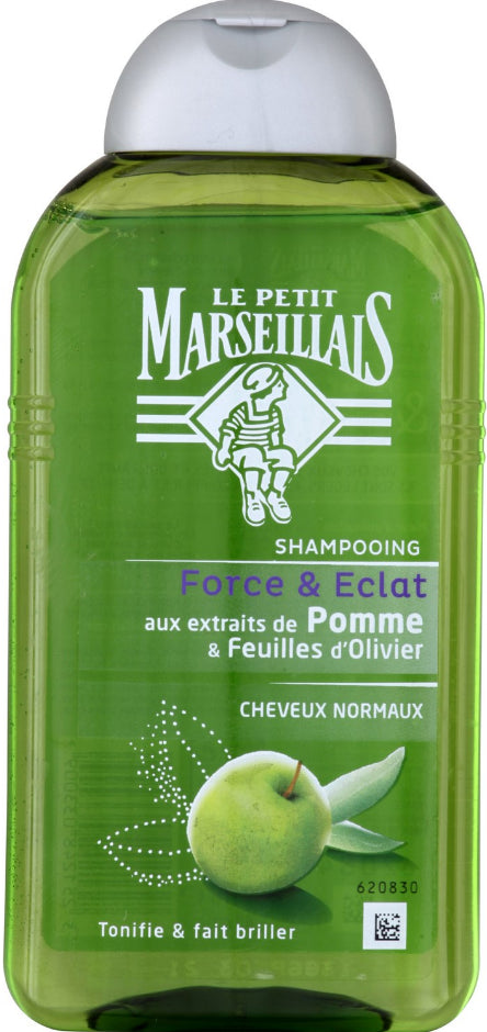 Shampooing Extraits de Pomme et Feuilles d'Olivier pour Cheveux Normaux Le Petit Marseillais 250ml