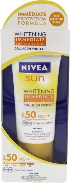 Whitening Immediate sun protection SPF 50+ Nivea 50ml