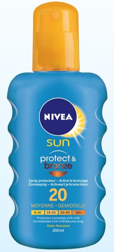 Sun Protect &amp; Bronze SPF 20+ Nivea 200ml