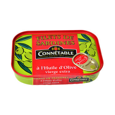 Filets de Sardines à l'Huile d'Olive Vierge Extra Connétable  100 g