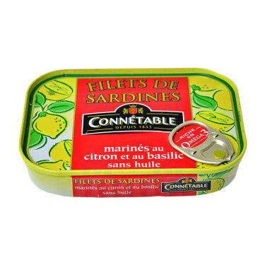 Sardine Fillets Marinated with Lemon and Connétable Basil 100 g