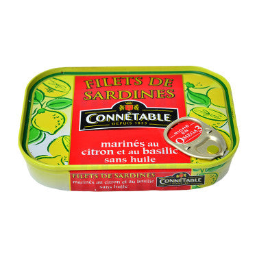 Filets de Sardines Marinés au Citron et au Basilic Connétable  100 g