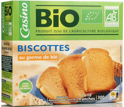 Biscottes au Germe de Blé Bio Casino 300g