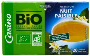 Infusion Nuit Paisible Bio Casino 20 Sachets