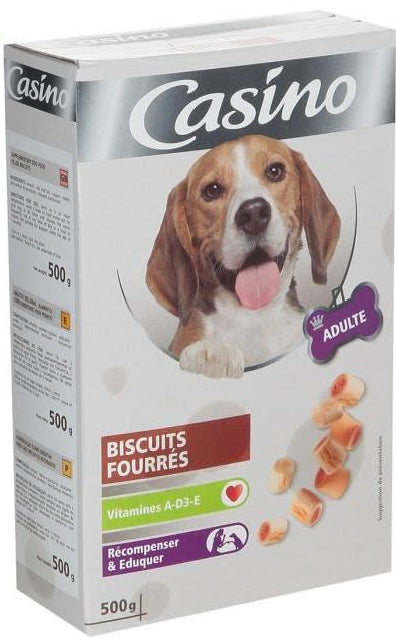 Biscuits Fourrés pour Chiens Casino 500g