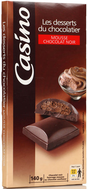 Tablette Mousse Chocolat Noir Casino 140g
