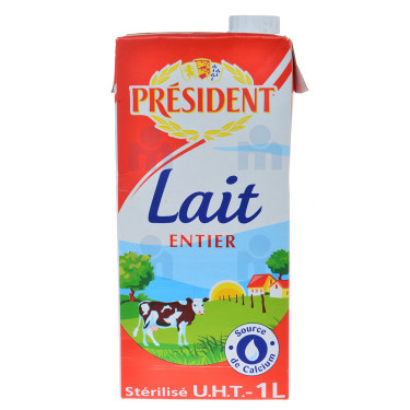 LAIT UHT ENTIER PRÉSIDENT 1L