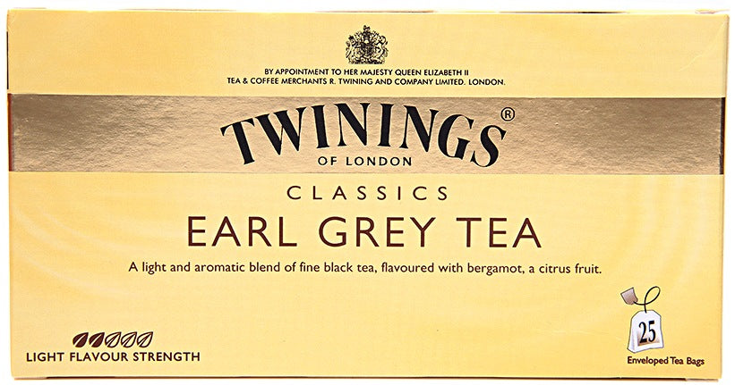 Thé Earl Grey Twinings of London 25 sachets